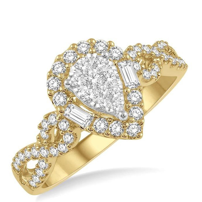 Parkplace Jewelers Pear Shape Halo Lovebright Diamond Engagement Ring 152A3PPFGYW