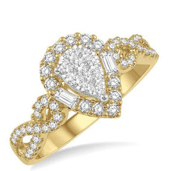 Parkplace Jewelers Pear Shape Halo Lovebright Diamond Engagement Ring 152A3PPFGYW