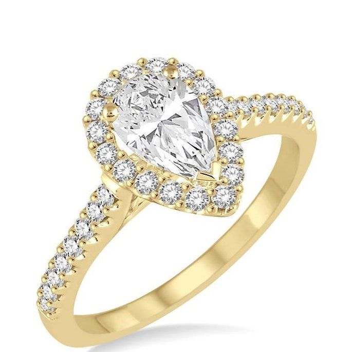 Parkplace Jewelers Pear Shape Semi-Mount Halo Diamond Engagement Ring 214D4PPFVYG-SM