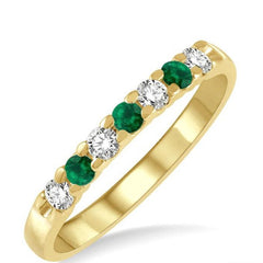 Parkplace Jewelers 7 Alternate Gemstone & Diamond Wedding Band 46487PPFGEMYG