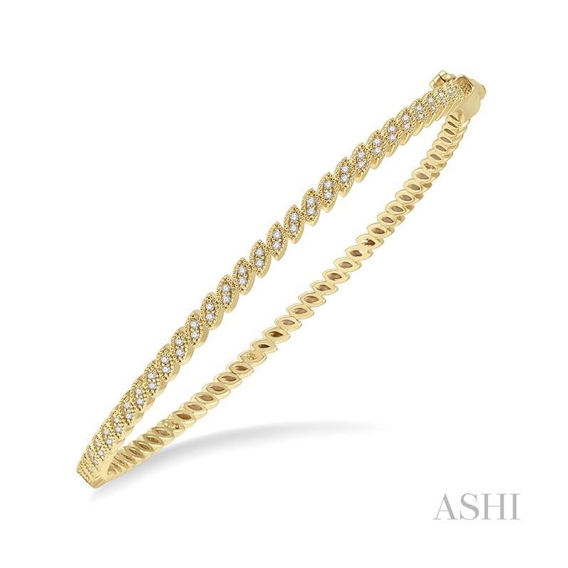 ASHI Stackable Diamond Bangle 791B5PPFHYG