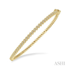 ASHI Stackable Diamond Bangle 791B5PPFHYG