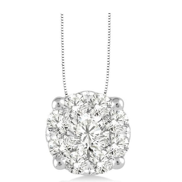 Parkplace Jewelers Round Shape Lovebright Essential Diamond Solitaire Pendant 91752PPFVPDWG