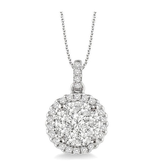 Parkplace Jewelers Round Shape Halo Lovebright Essential Diamond Pendant 94911PPFVPDWG