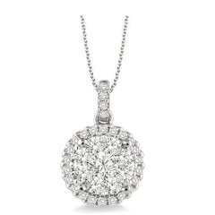 Parkplace Jewelers Round Shape Halo Lovebright Essential Diamond Pendant 94911PPFVPDWG