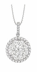 Parkplace Jewelers Round Shape Halo Lovebright Essential Diamond Pendant 94910PPFVPDWG-2.00