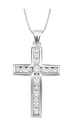 Parkplace Jewelers Channel Set Cross Diamond Pendant 95111PPFNPDW