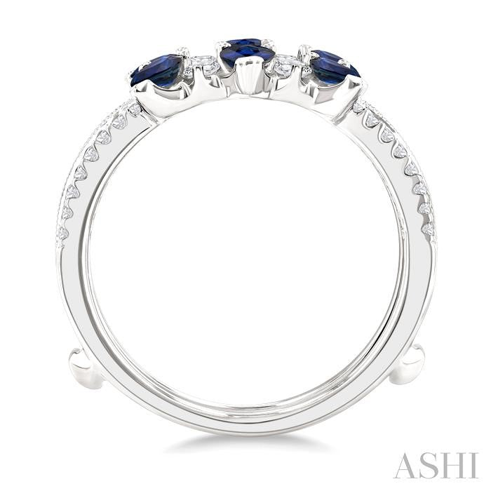ASHI Pear Shape Gemstone & Diamond Insert Ring 291L5PPFGSPWG