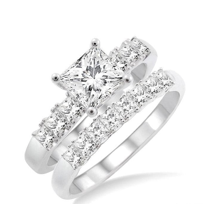 Parkplace Jewelers Princess Shape Diamond Wedding Set 23160PPFVWG-WS-1.40