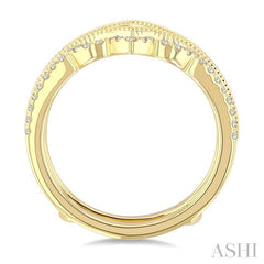 ASHI Chevron Diamond Insert Ring 292N5PPFGYG