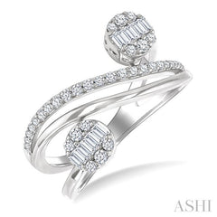 ASHI Fusion Diamond Fashion Open Ring 293G3PPFGWG