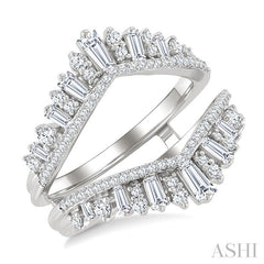 ASHI Baguette Diamond Insert Ring 293N1PPFHWG