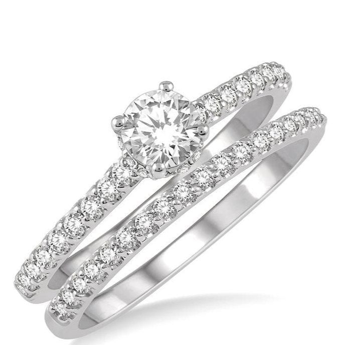 Parkplace Jewelers Round Shape Diamond Wedding Set 259J2PPFHWG-WS