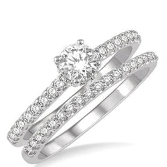 Parkplace Jewelers Round Shape Diamond Wedding Set 259J2PPFHWG-WS
