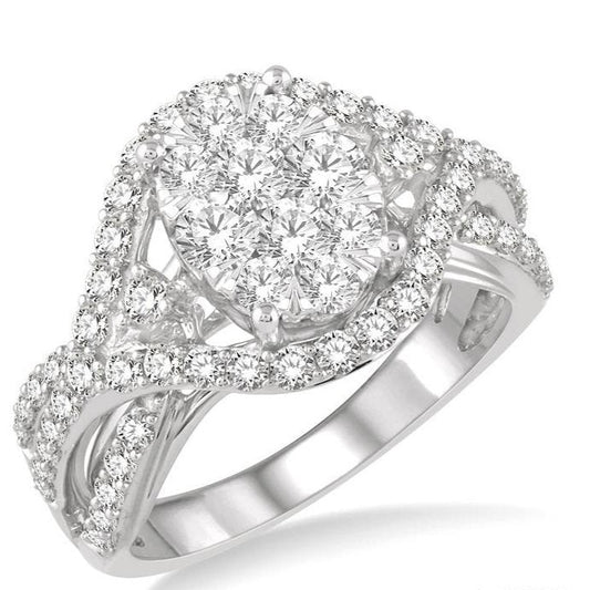 Parkplace Jewelers Oval Shape Lovebright Diamond Engagement Ring 146E1PPFVWG