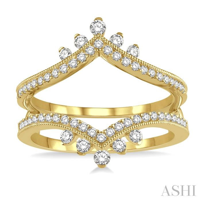 ASHI Chevron Diamond Insert Ring 29593PPFHYG