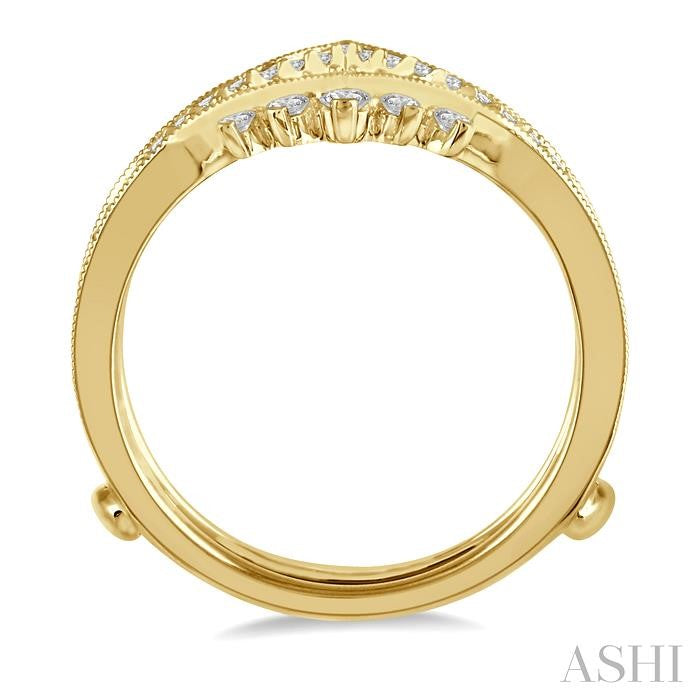 ASHI Chevron Diamond Insert Ring 29593PPFHYG