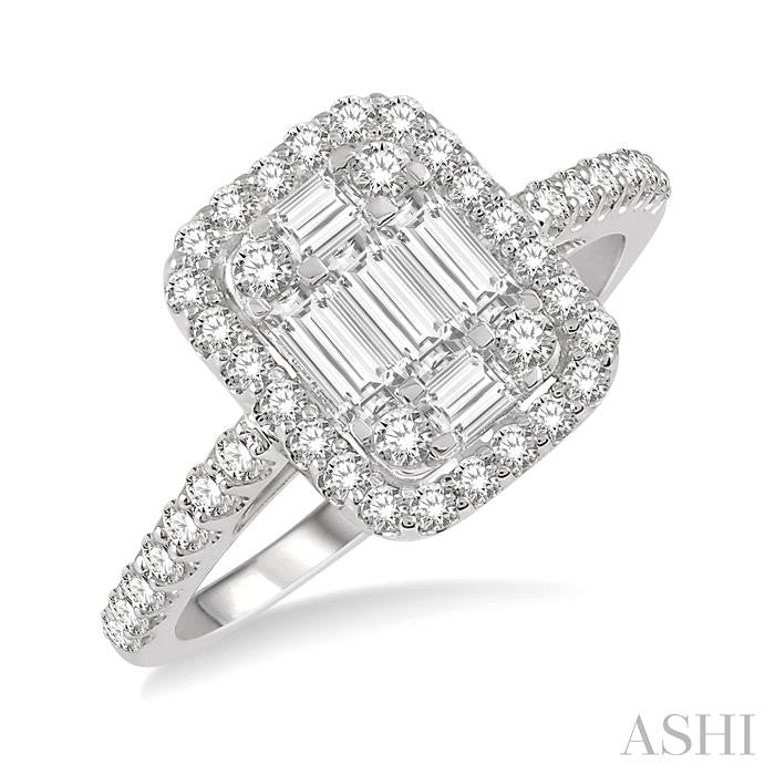 ASHI Halo Fusion Diamond Engagement Ring 295F3PPFVWG