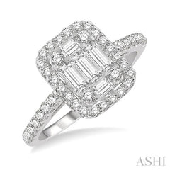 ASHI Halo Fusion Diamond Engagement Ring 295F3PPFVWG