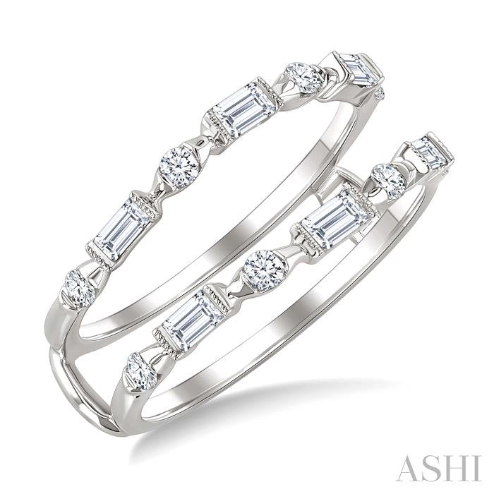 ASHI Baguette Diamond Insert Ring 295L3PPFGWG