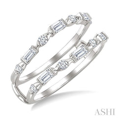 ASHI Baguette Diamond Insert Ring 295L3PPFGWG