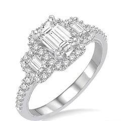 Parkplace Jewelers Emerald Shape Halo Diamond Engagement Ring 243C1PPFHWG-LE