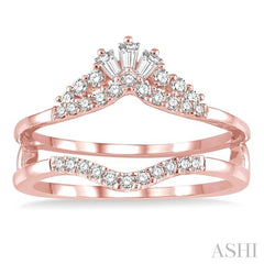 ASHI Chevron Baguette Diamond Insert Ring 29725PPFHPG