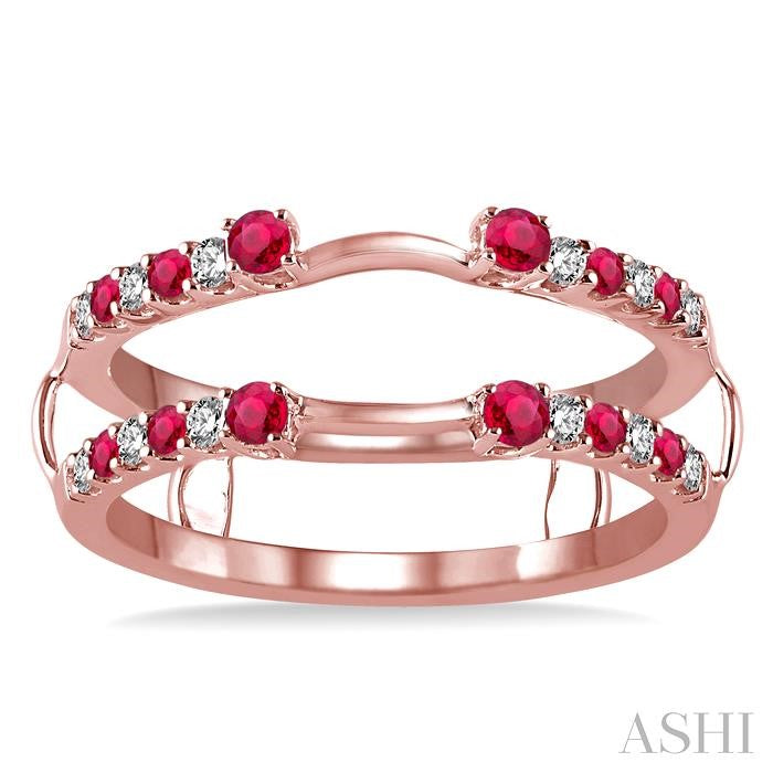 ASHI Gemstone & Diamond Insert Ring 29767PPFGRBPG