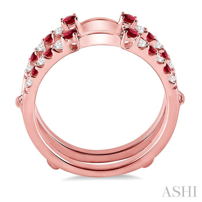 ASHI Gemstone & Diamond Insert Ring 29767PPFGRBPG