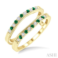 ASHI Gemstone & Diamond Insert Ring 29778PPFGEMYG