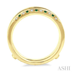 ASHI Gemstone & Diamond Insert Ring 29778PPFGEMYG
