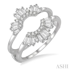 ASHI Baguette Diamond Insert Ring 29833PPFHWG