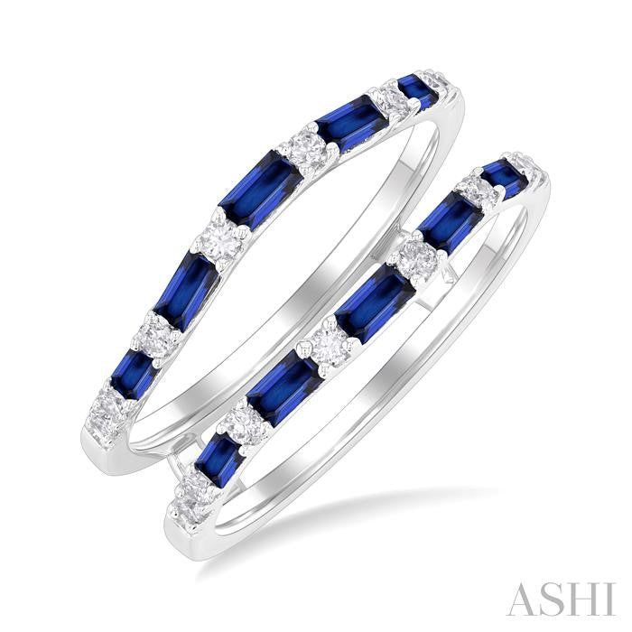 ASHI Alternate Gemstone & Diamond Insert Ring 29957PPFGSPWG
