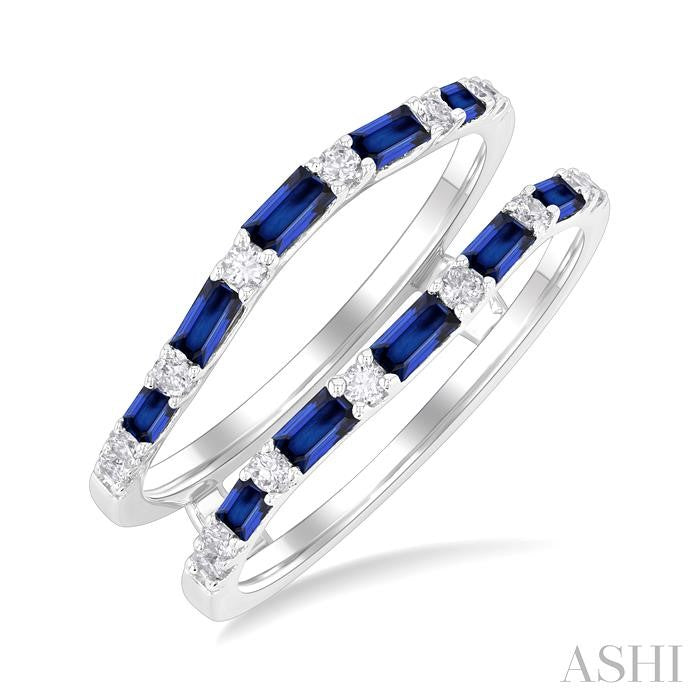 ASHI Alternate Gemstone & Diamond Insert Ring 29957PPFHSPWG