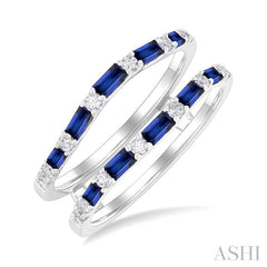 ASHI Alternate Gemstone & Diamond Insert Ring 29957PPFHSPWG