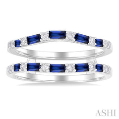 ASHI Alternate Gemstone & Diamond Insert Ring 29957PPFHSPWG