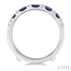 ASHI Alternate Gemstone & Diamond Insert Ring 29957PPFHSPWG