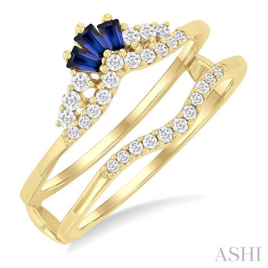 ASHI Gemstone & Diamond Insert Ring 29976PPFGSPYG