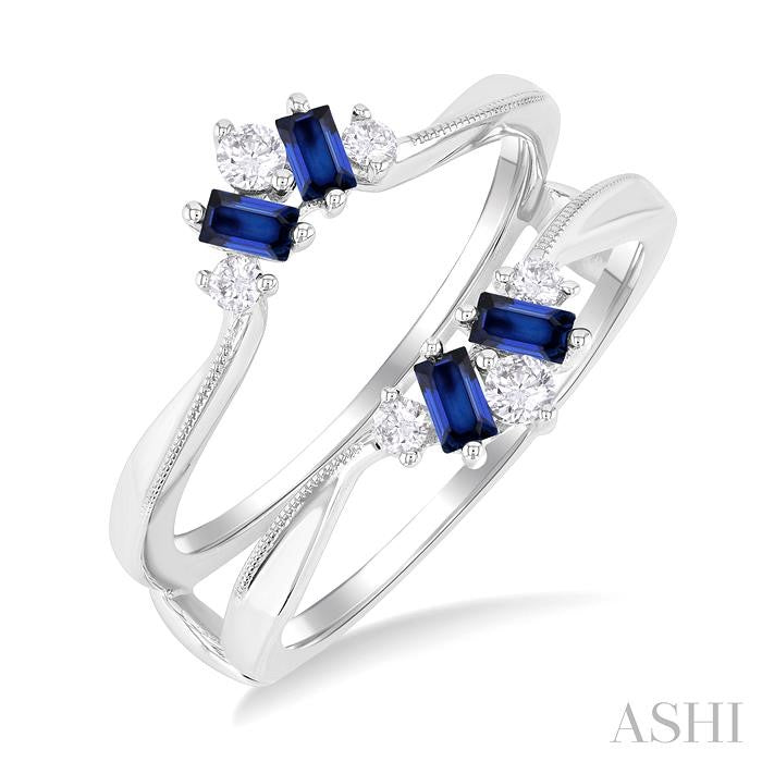 ASHI Gemstone & Diamond Insert Ring 29998PPFGSPWG