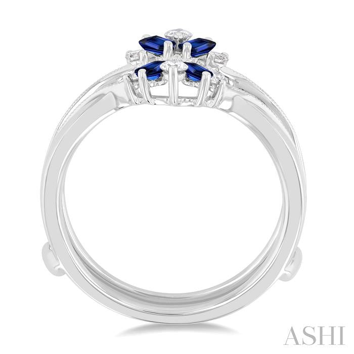 ASHI Gemstone & Diamond Insert Ring 29998PPFGSPWG