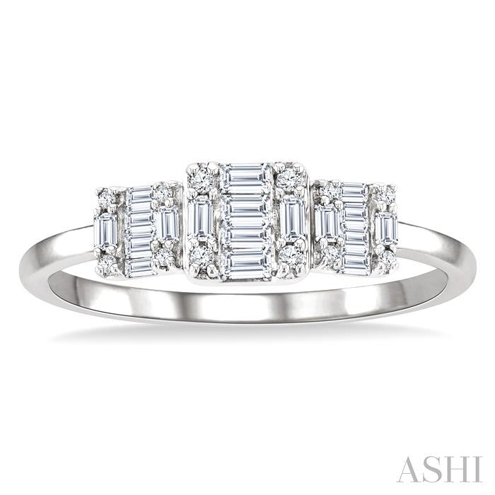 ASHI Princess Shape Past Present & Future Fusion Diamond Engagement Ring 299F6PPFGWG