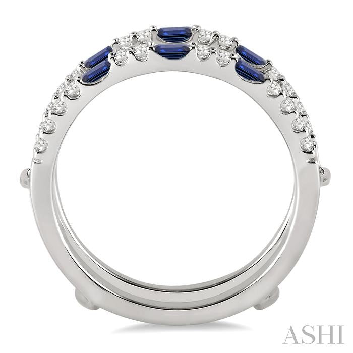 ASHI Gemstone & Diamond Insert Ring 299M5PPFGSPWG