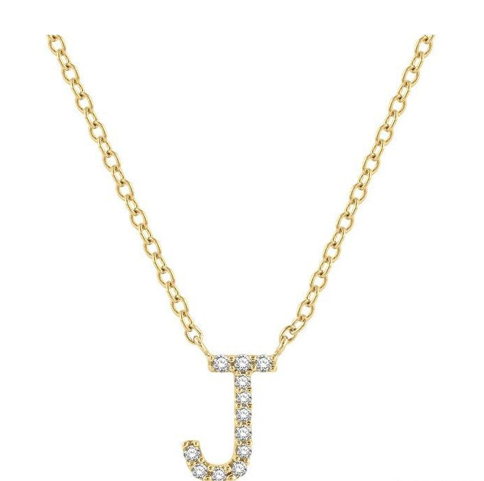 Parkplace Jewelers Block 'J' Initial Diamond Pendant 912F9PPTSPDYG-J