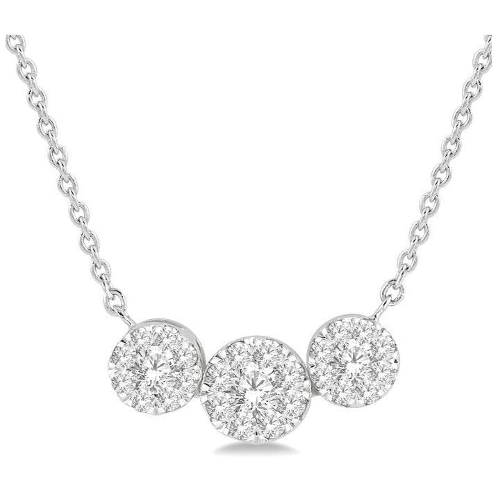 Parkplace Jewelers Round Shape Past Present & Future Lovebright Essential Diamond Necklace 9962UPPFVNKWG