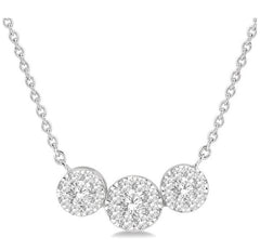Parkplace Jewelers Round Shape Past Present & Future Lovebright Essential Diamond Necklace 9962UPPFVNKWG