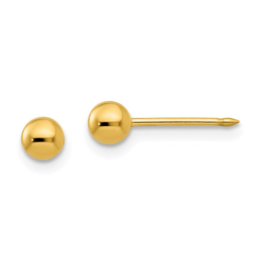 2E Inverness 14k 4mm Ball Post Earrings