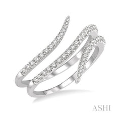 ASHI Spiral Diamond Fashion Open Ring 360A5PPFHWG