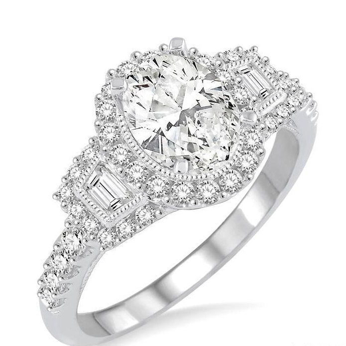 Parkplace Jewelers Oval Shape Semi-Mount Halo Diamond Engagement Ring 244A1PPFVWG-SM
