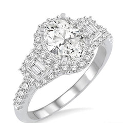 Parkplace Jewelers Oval Shape Semi-Mount Halo Diamond Engagement Ring 244A1PPFVWG-SM