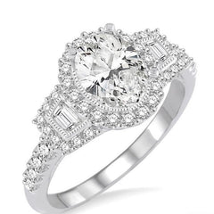 Parkplace Jewelers Oval Shape Semi-Mount Halo Diamond Engagement Ring 244A1PPFRWG-SM